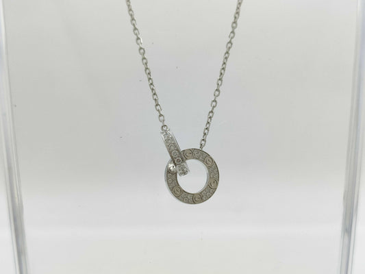 Cartier Love Hoop Diamond WG Au750 5.6g Necklace