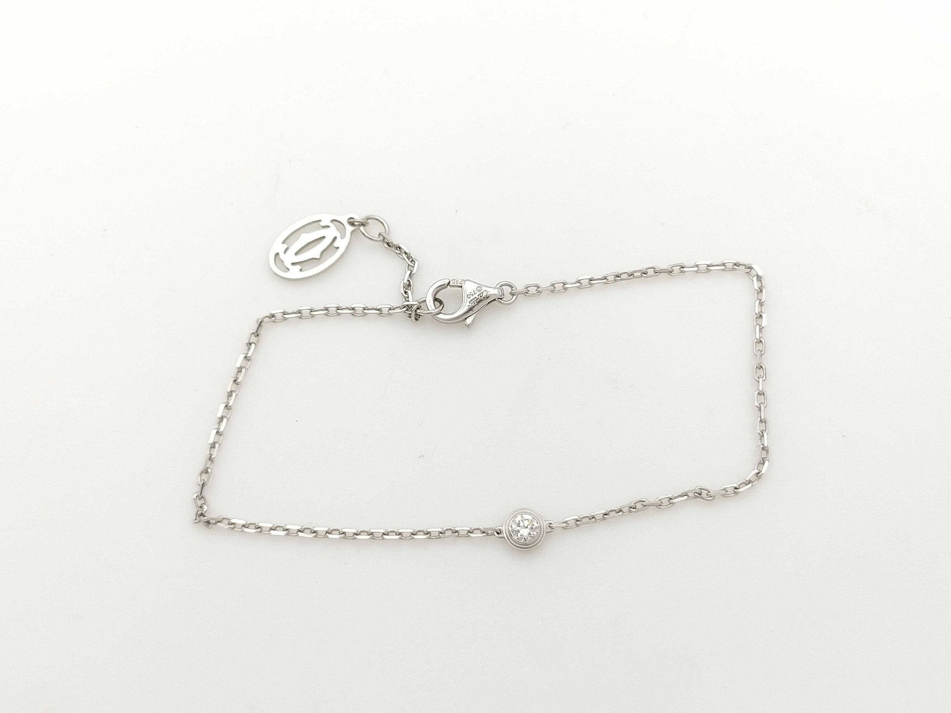 Cartier Diarmand Leger d'Amour 1PD WG 750 2.3g Bracelet Bangle