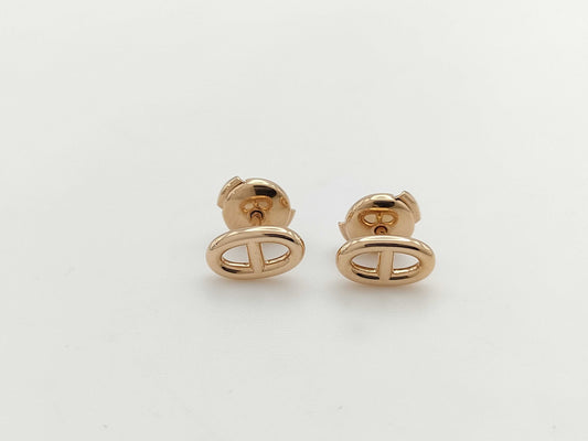 HERMES Schone Dunkle PG AU750 2.7g Earrings
