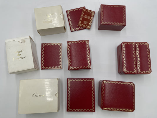 Cartier Vermeil Must Santos Empty Box with Guarantee Card Set of 4 Women's Watches