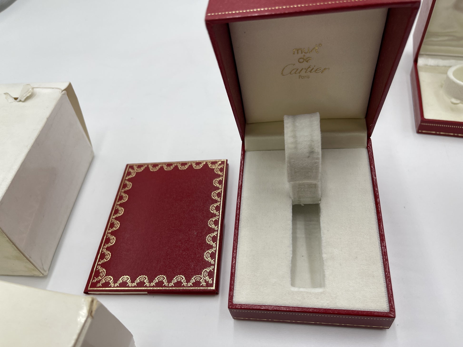 Cartier Vermeil Must Santos Empty Box with Guarantee Card Set of 4 Women's Watches