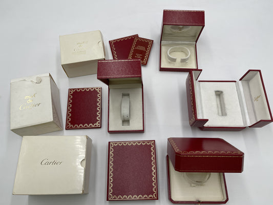 Cartier Vermeil Must Santos Empty Box with Guarantee Card Set of 4 Women's Watches