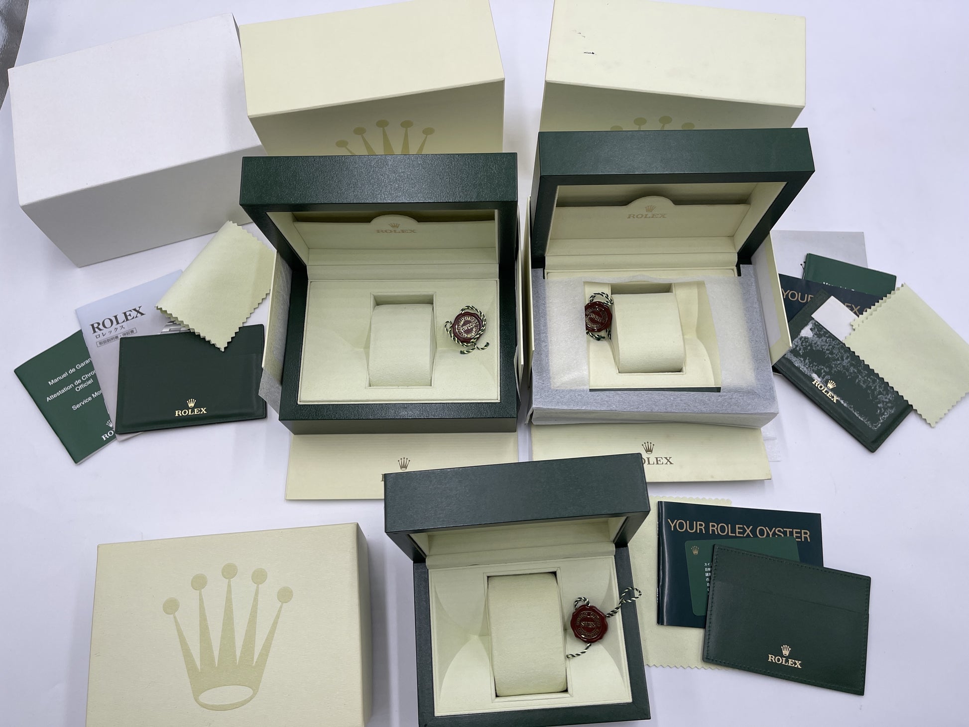 ROLEX Empty Box 3-Piece Set Men's Watch