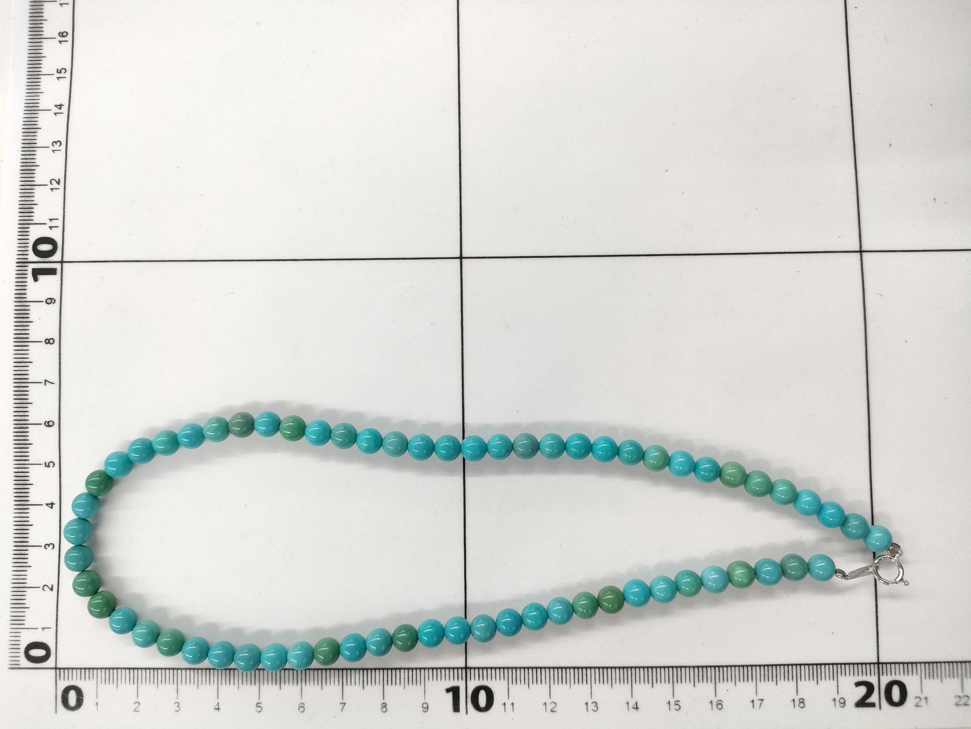 Turquoise diameter approx. 6.0-6.2mm K18WG 18.6g Necklace