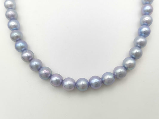 Pearl diameter approximately 7.1-7.4mm, Sterling Silver, 32.4g, Necklace