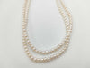 2-strand semi-round pearl diameter approx. 3.4-3.8mm K18 15.5g necklace