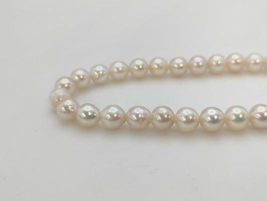 Pearl diameter approximately 6.0-6.4mm, Sterling Silver, 26.5g, Necklace