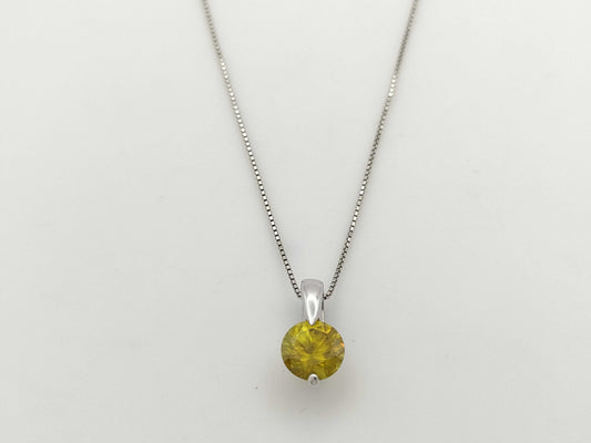Sphene 0.81ct PT900/850 2.5g Necklace
