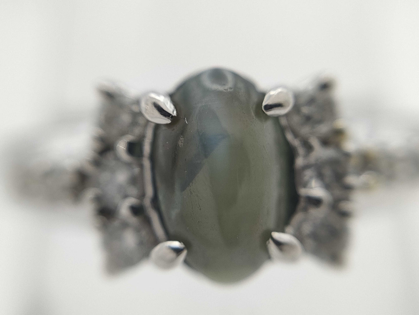 Alexandrite Cat's Eye 1.026ct D0.23ct PT900 4.5g Ring