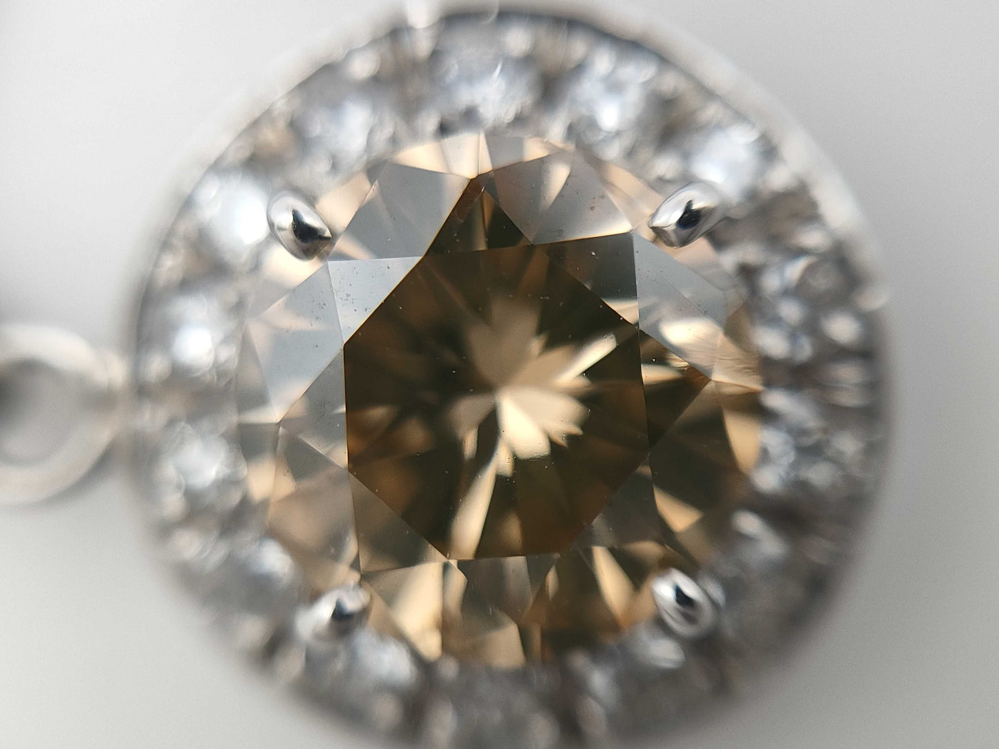 D1.15ct FD0.21ct PT900/850 3.9g Necklace