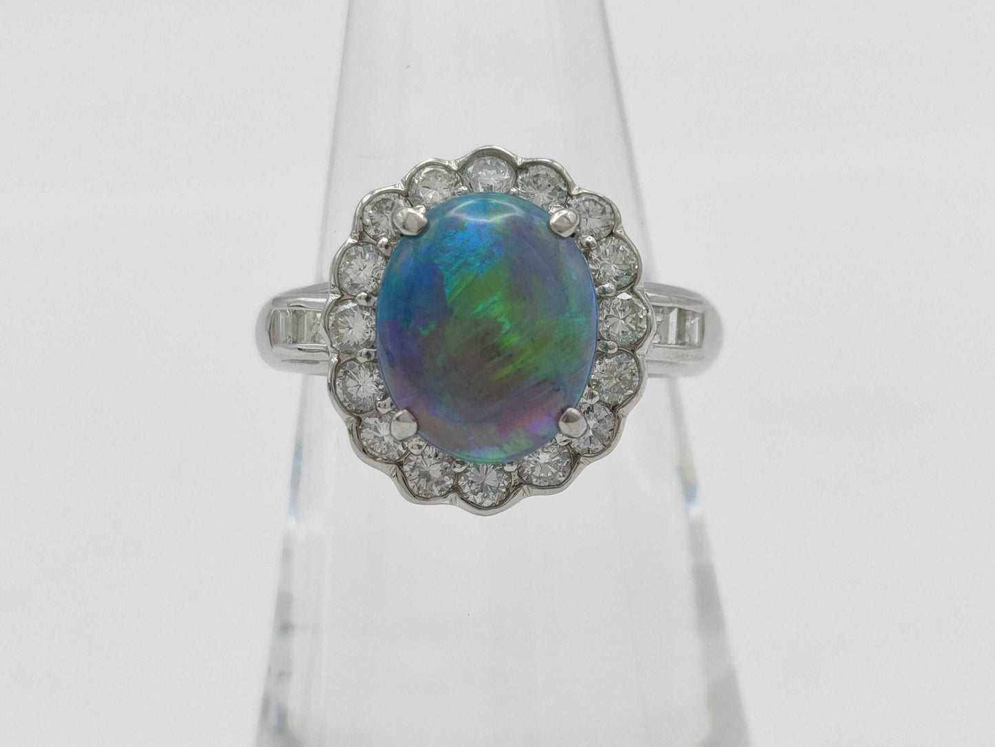 OP3.17ct D0.85ct PT900 8.1g Ring
