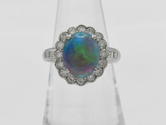 OP3.17ct D0.85ct PT900 8.1g Ring