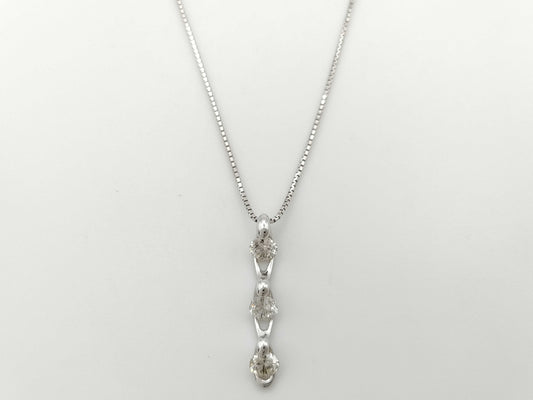 D1.60ct K18WG 5.9g Necklace