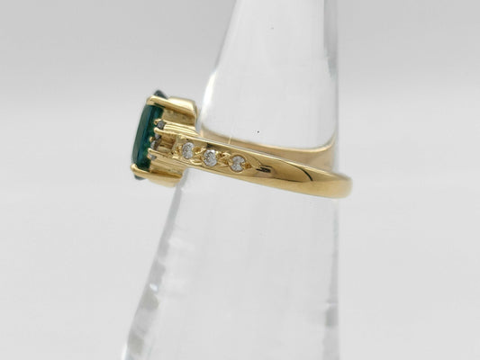 Colored Stone 2.36ct D0.4ct K18 4.6g Ring