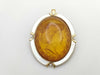 Cameo Shell D0.08ct K18 11.5g Pendant Top