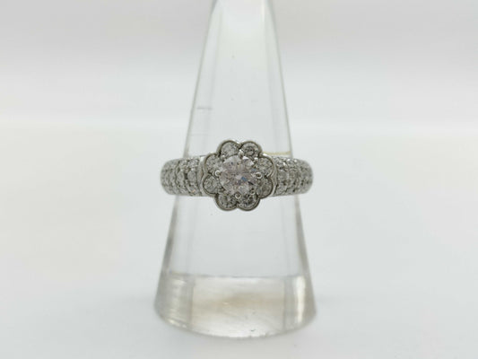 D0.51/0.80ct Pt900 8.5g Ring