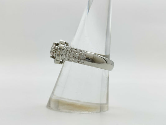 D0.51/0.80ct Pt900 8.5g Ring