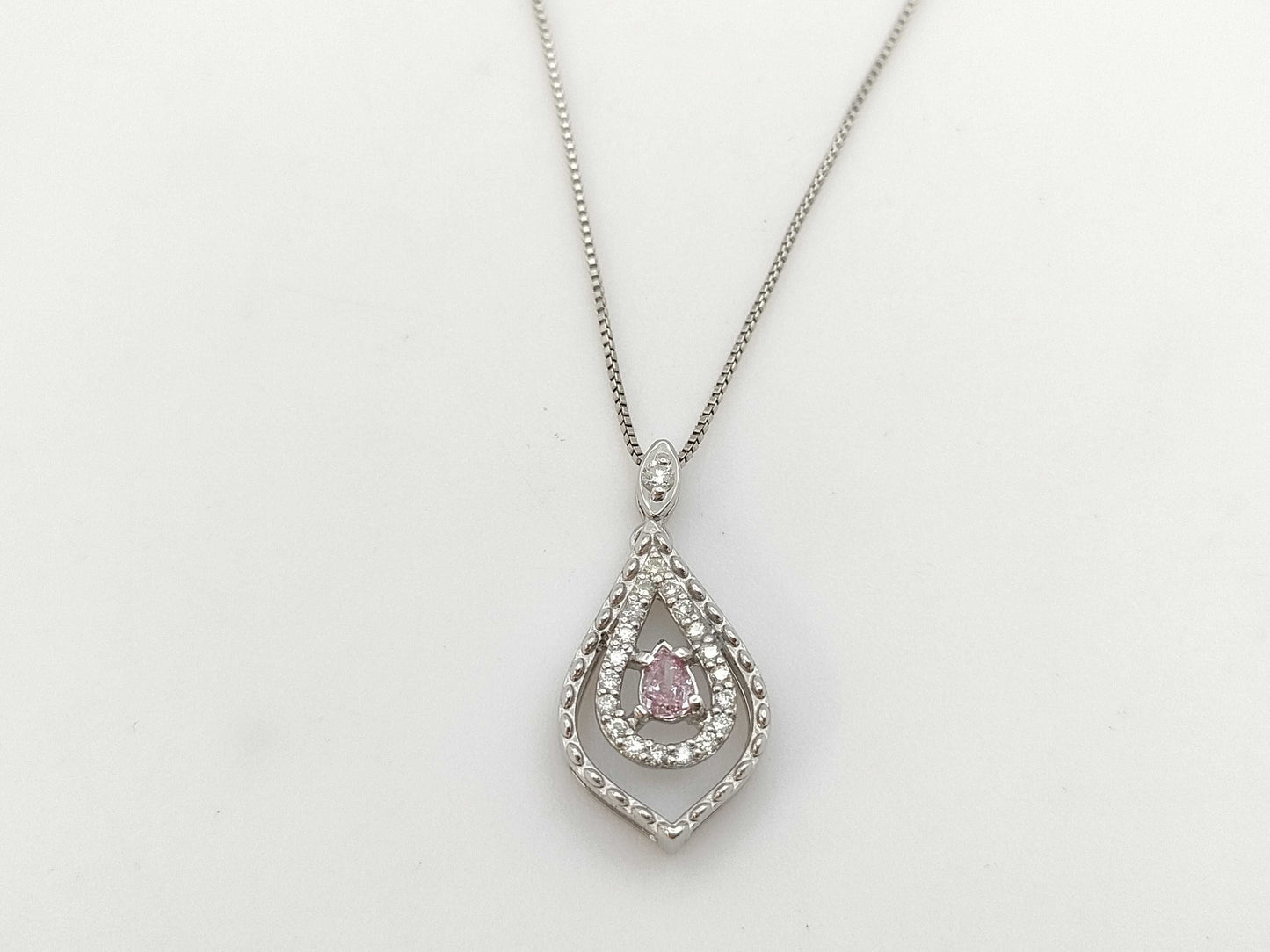 D0.088/0.12ct PT900/850 3.0g Necklace