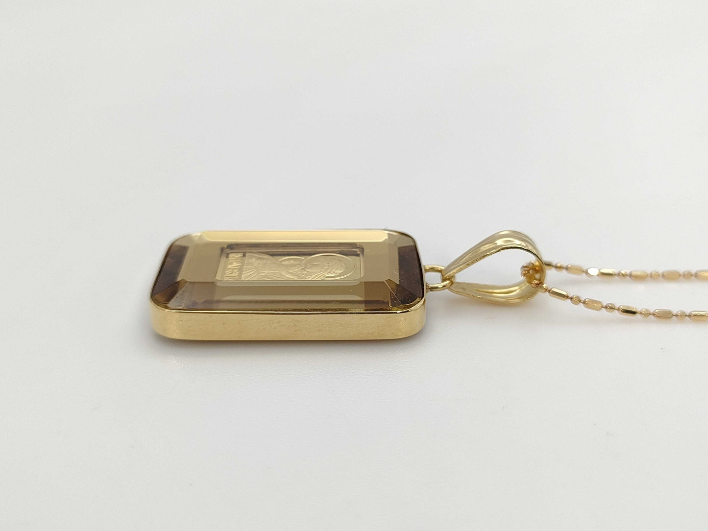 Colored Stone K24/K18 10.7g Necklace
