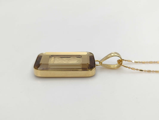 Colored Stone K24/K18 10.7g Necklace