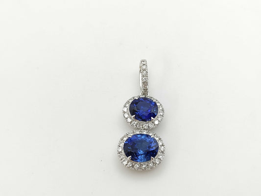 S2.01/1.21ct D0.43ct K18 2.8g Pendant Top