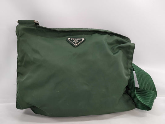 PRADA PRADA Prada Nylon Green Shoulder Bag