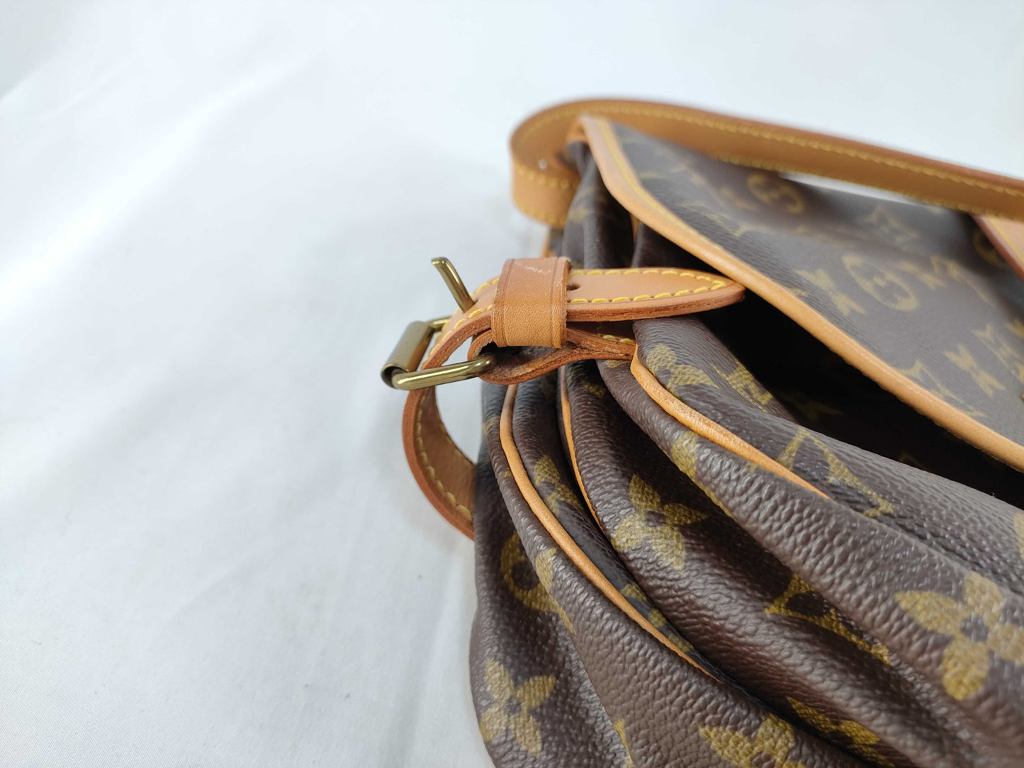 LOUIS VUITTON Monogram Louis Vuitton Saumur Monogram Brown Shoulder Bag