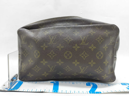 LOUIS VUITTON Monogram Louis Vuitton True Toilette Monogram Brown Pouch
