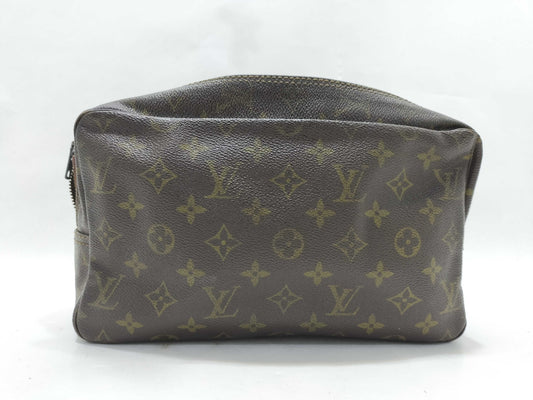 LOUIS VUITTON Monogram Louis Vuitton True Toilette Monogram Brown Pouch