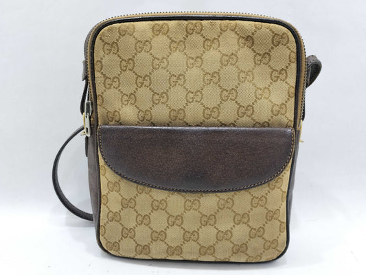 GUCCI Old GUCCI Shoulder Bag Brown GG Pattern Shoulder Bag
