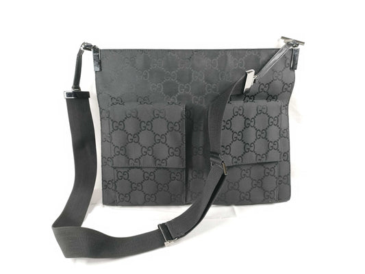 GUCCI GUCCI GG Nylon Shoulder Bag Black W32cm Shoulder Bag