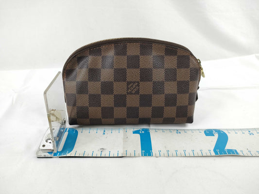 LOUIS VUITTON Damier LV Damier Pochette Cosmetic PM Pouch N47516 Pouch