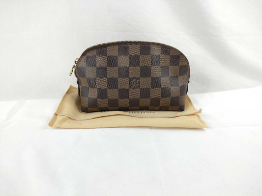LOUIS VUITTON Damier LV Damier Pochette Cosmetic PM Pouch N47516 Pouch
