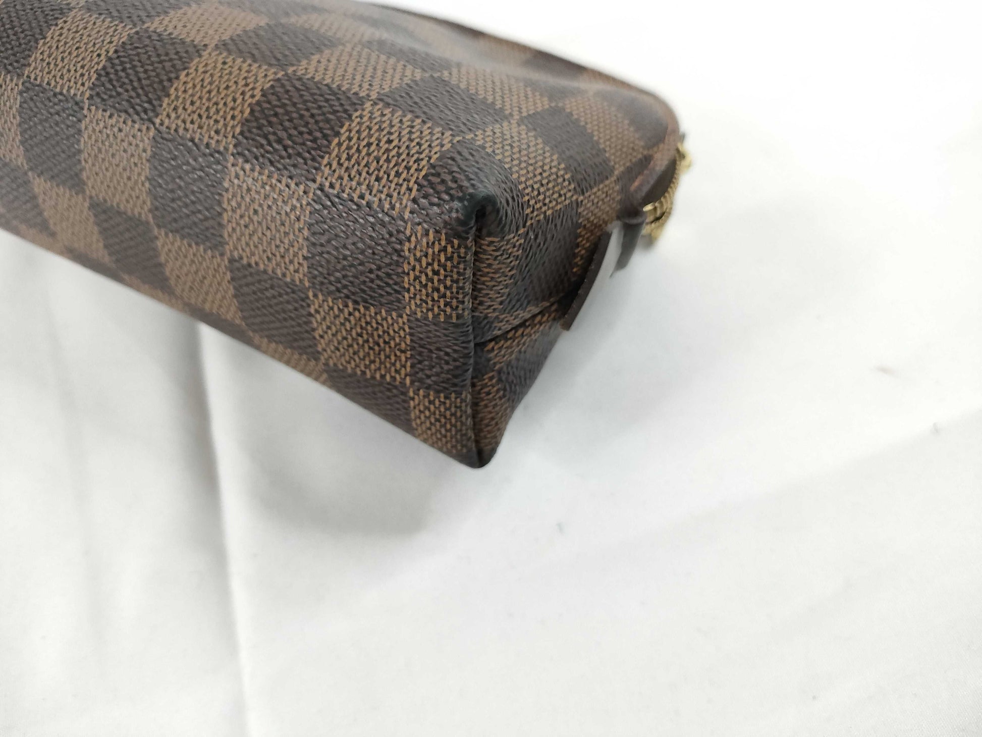 LOUIS VUITTON Damier LV Damier Pochette Cosmetic PM Pouch N47516 Pouch