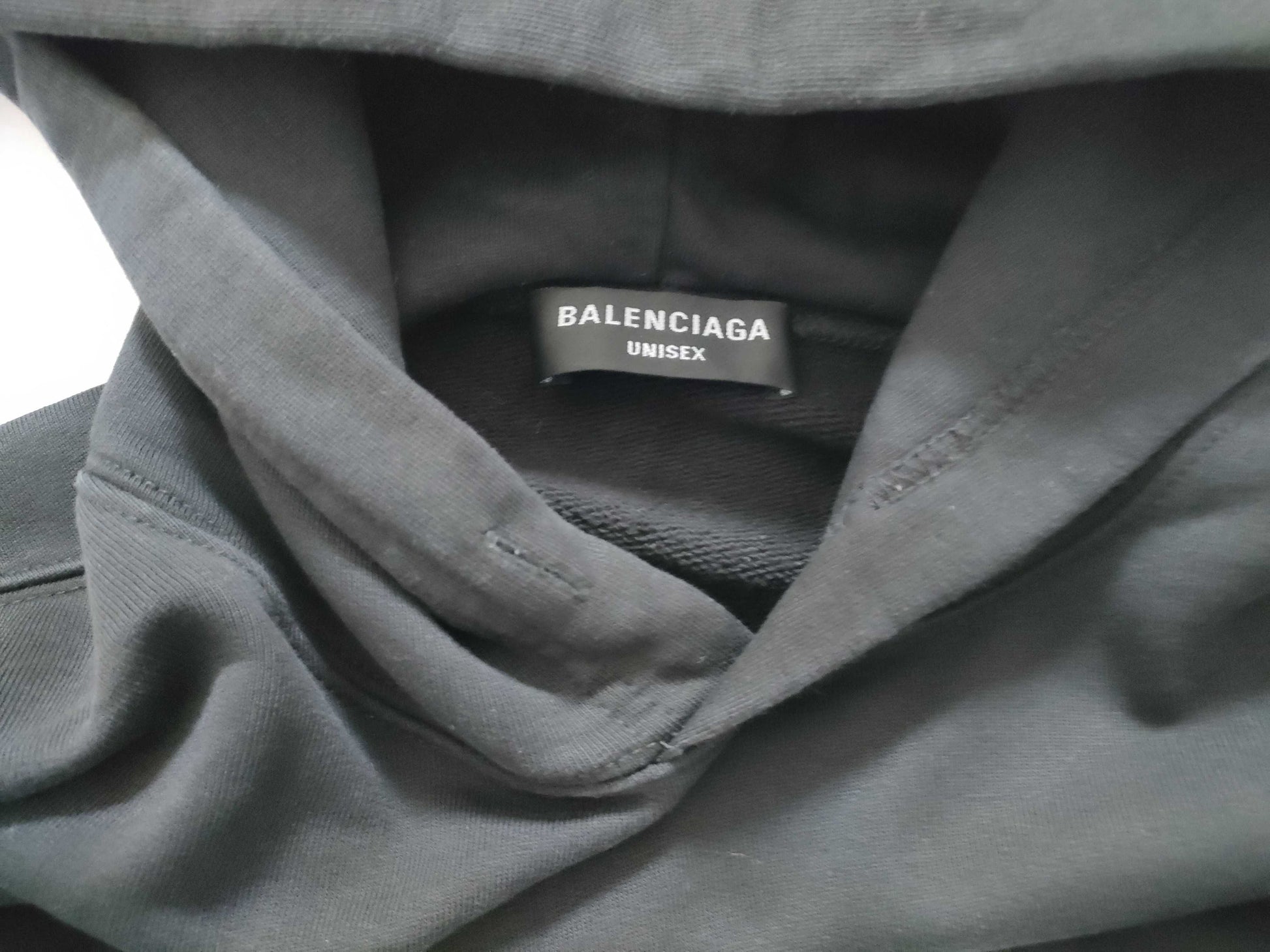 BALENCIAGA Embroidered Logo Hoodie 674986 TLVL8 Black Size L Unisex Other Apparel