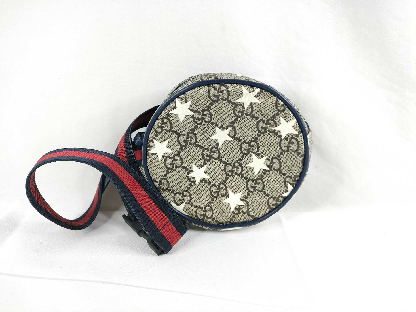 GUCCI GG Supreme GUCCI Children's GG Supreme Star Waist Bag 502330 Beige/Navy W12cm Waist Bag