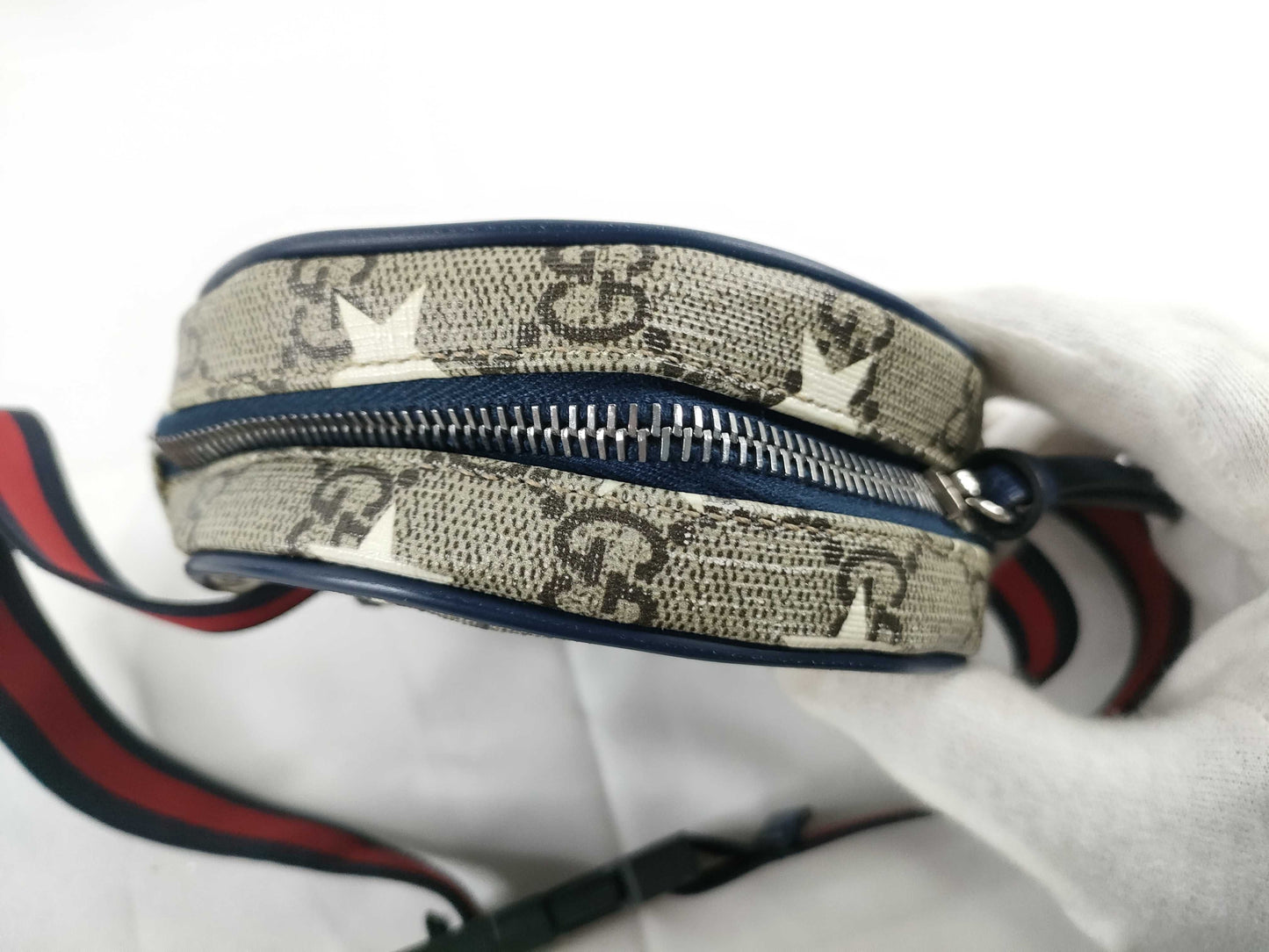 GUCCI GG Supreme GUCCI Children's GG Supreme Star Waist Bag 502330 Beige/Navy W12cm Waist Bag