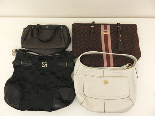 COACH COACH 4-Point Mountain Signature Canvas Leather Tote Handbag Tote Bag