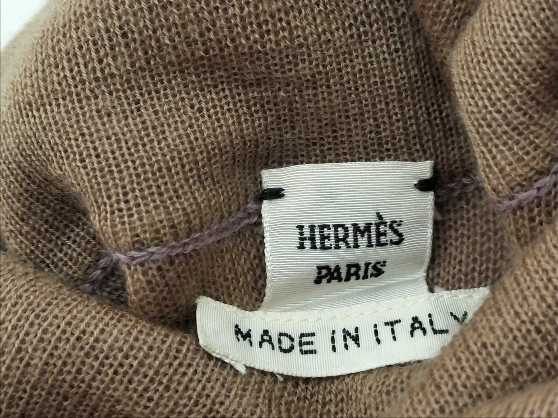 HERMES HERMES 100% Cashmere High Neck Knit Top