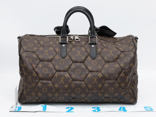 LOUIS VUITTON Monogram Macassar Keepall Bandouliere 45 M56713 RE0069 Shoulder Bag