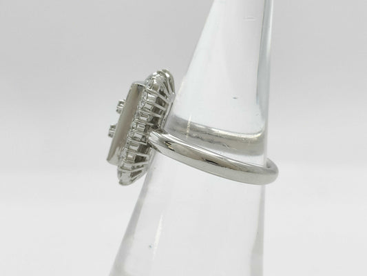 D1.50/1.10ct Pt900 12.3g Ring