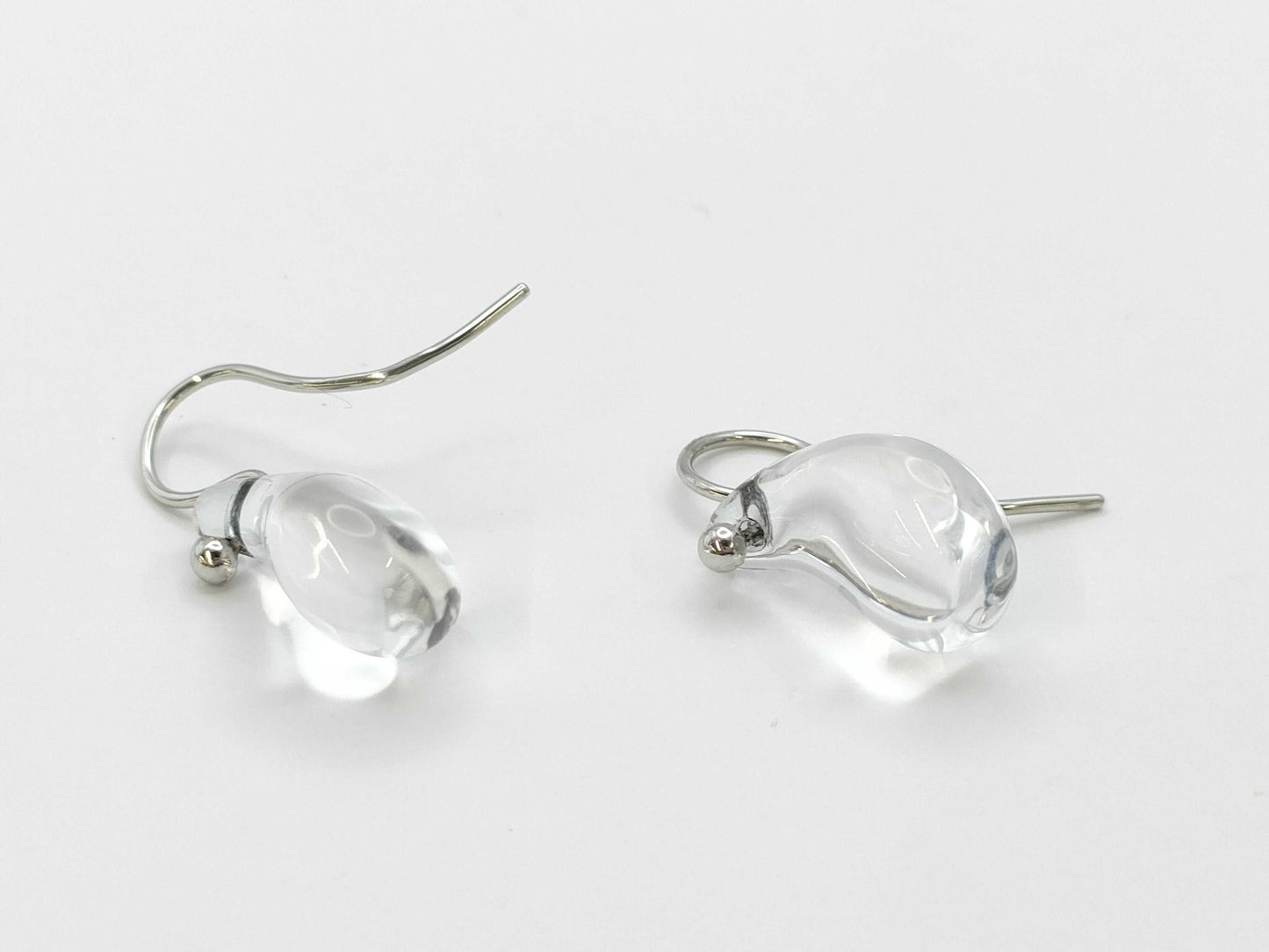 Tiffany & Co. Teardrop Transparent Stone PT950 3.7g Earrings
