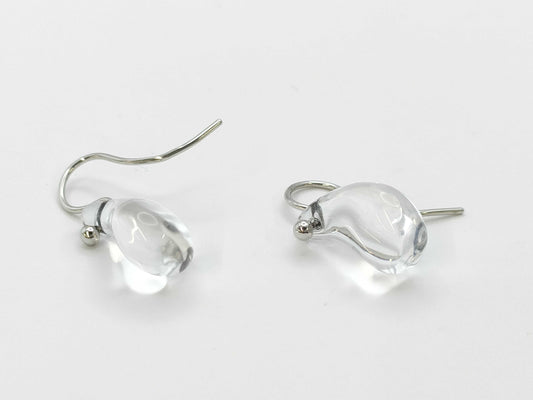 Tiffany & Co. Teardrop Transparent Stone PT950 3.7g Earrings