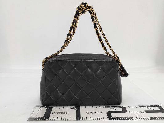 CHANEL Minimato Lambskin Black Shoulder Bag