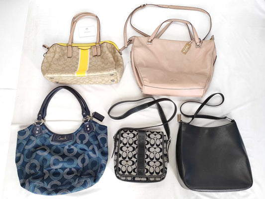 COACH Signature Coach Shoulder Bag 5-Piece Set of Handbag