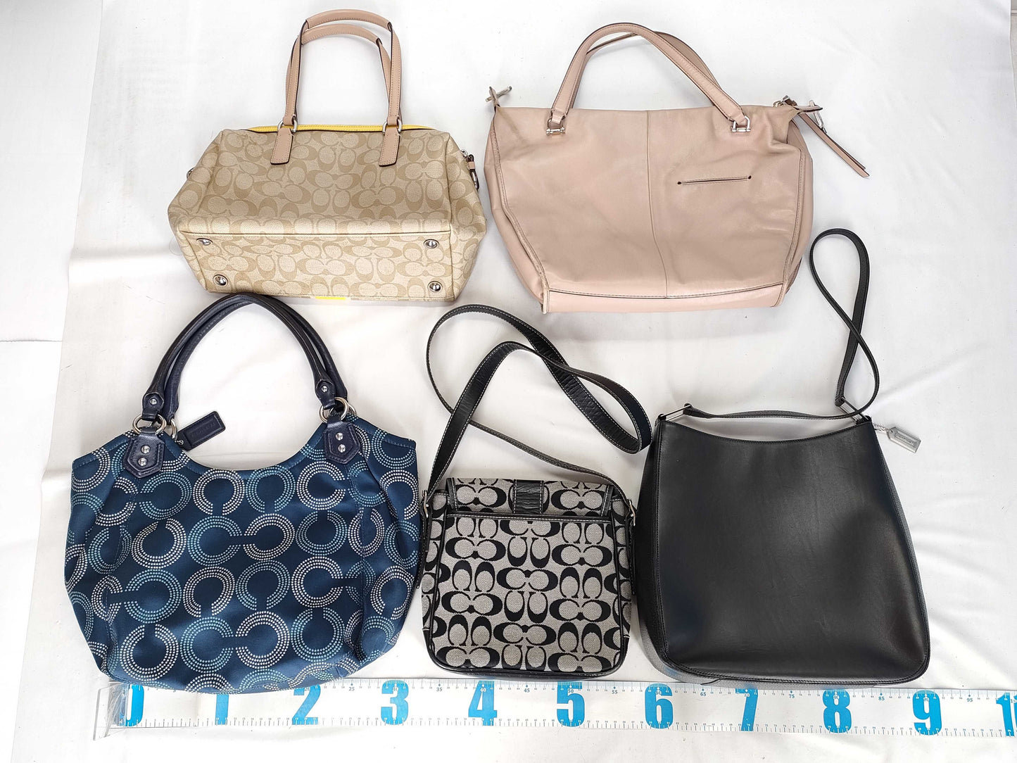COACH Signature Coach Shoulder Bag 5-Piece Set of Handbag