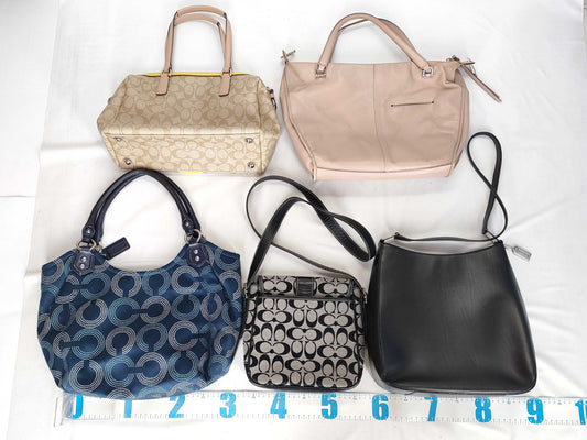 COACH Signature Coach Shoulder Bag 5-Piece Set of Handbag