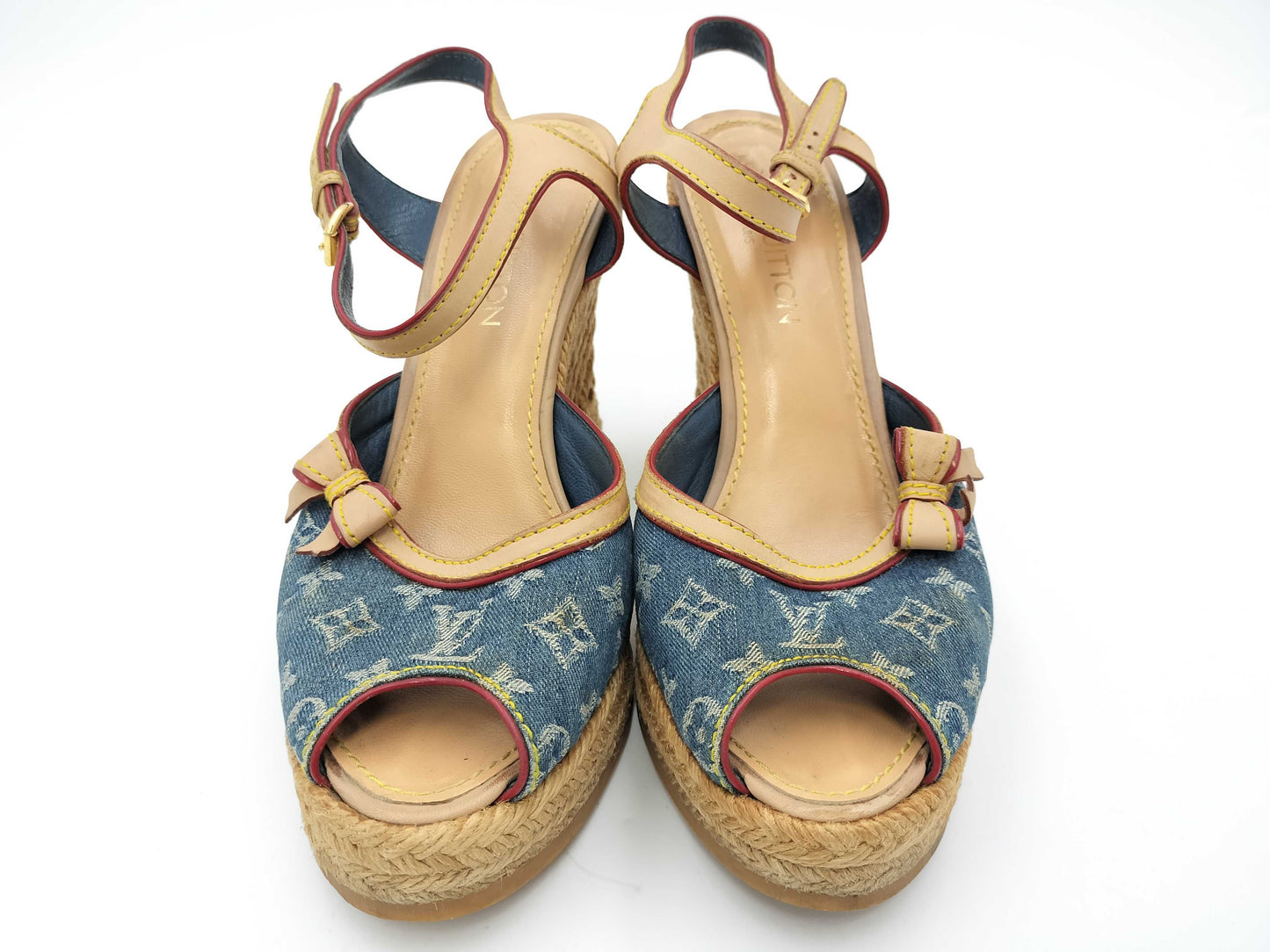 LOUIS VUITTON LOUIS VUITTON Monogram Denim Sandals 36
