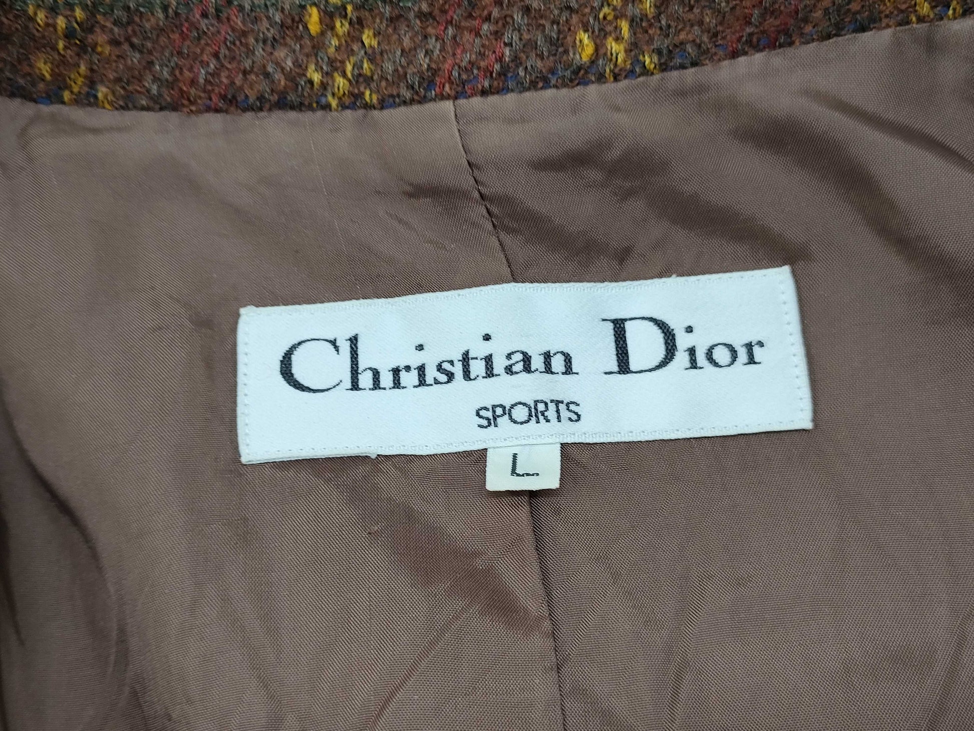 Dior Set Up Tweed Jacket Size L/Skirt Size M Jacket