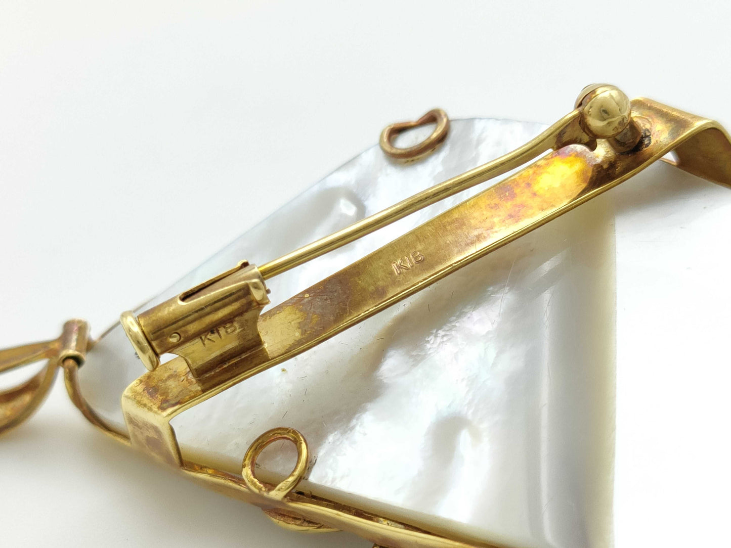 Mabe Pearl K18 21.8g Brooch